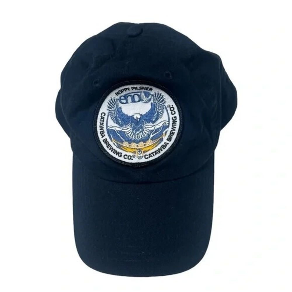 Catawba Brewing Co Hoppy Pilsner Navy Blue‎ Baseball Cap Hat